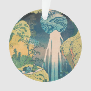 Adorno Hokusai Amida cae cascada