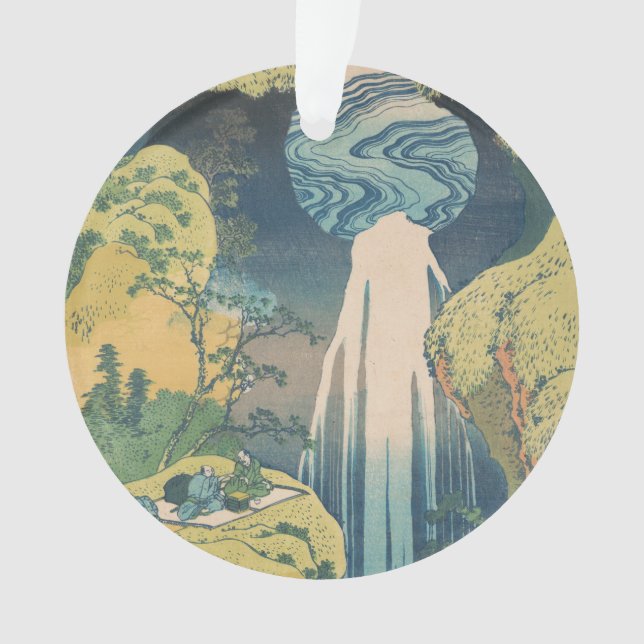 Adorno Hokusai Amida cae cascada (Anverso)