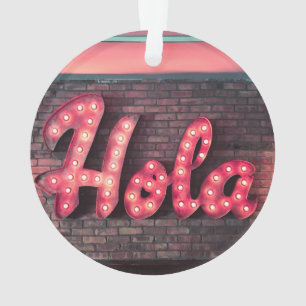Adorno Hola español Hola Rótulo Neon