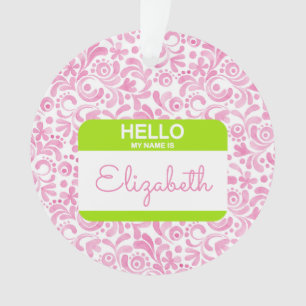 Adorno HOLA MI NOMBRE ES Tag College Sorority Fun