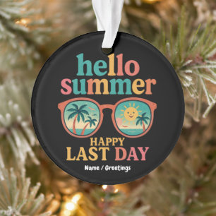 Adorno Hola verano Feliz el último día de diseño escolar