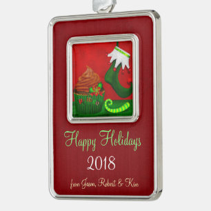 Adorno Holiday Cupcake Whimsey PERSONALIZADO