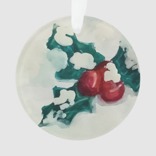 Adorno Holly in Snow