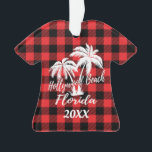 Adorno Hollywood Beach Florida Palm Trees Personalizados<br><div class="desc">Hollywood Beach Florida Palm Trees Beach Vacation Personaliza el Ornamento de Árbol de Navidad. Cambie el texto a un año,  una fecha o un nombre. Todo lo que quieras se puede poner ahí.</div>