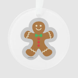 Adorno Hombre De Gingerbread Haciendo El Ángel En La Niev