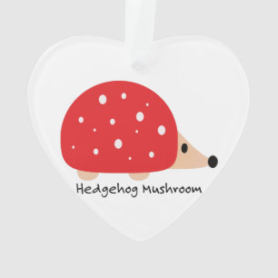 Adorno Hongo hedgehog lindo y gracioso