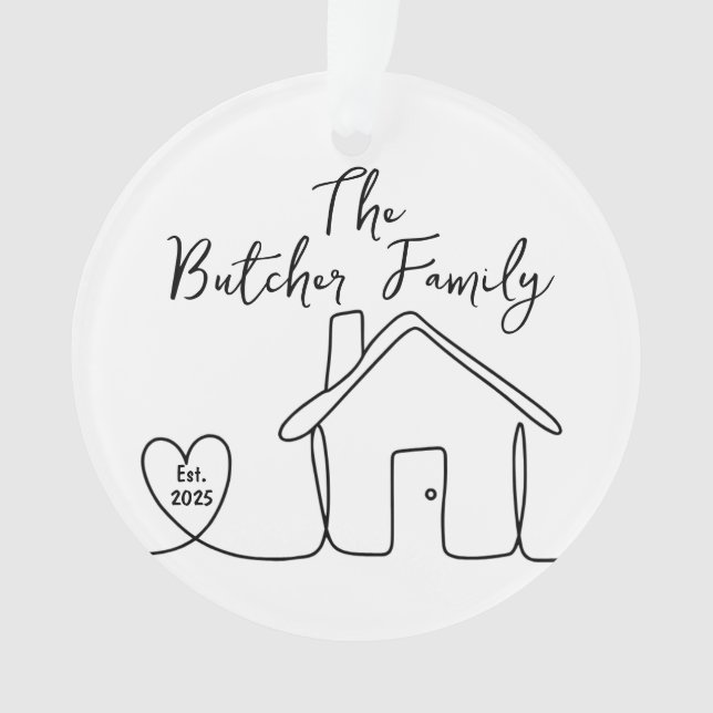 Adorno Housewarming gift, New Home, Personalized Gift (Anverso)