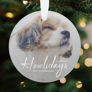 Adorno Howlidays más feliz   Navidades de fotos de perros