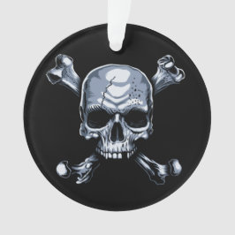 Adorno Hueso de cráneo y cruz