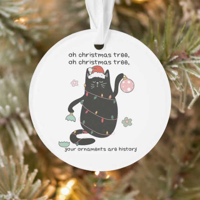 Adorno Humor De Gato De Árbol De Navidad Gracioso (Árbol)