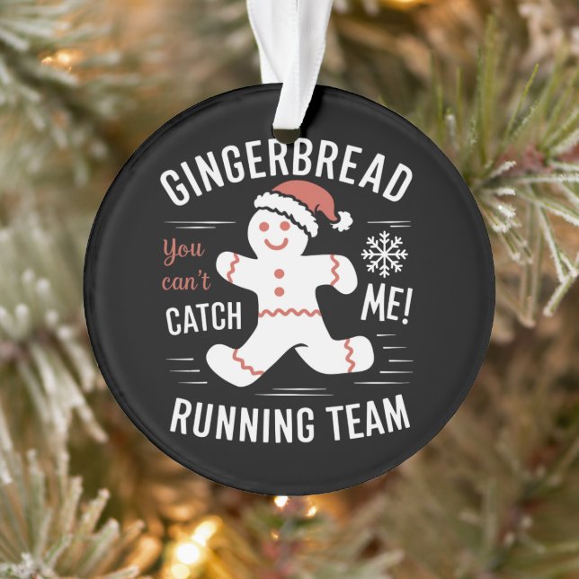 Adorno Humor de Navidades de equipo de Gingerbread Runnin (Árbol)
