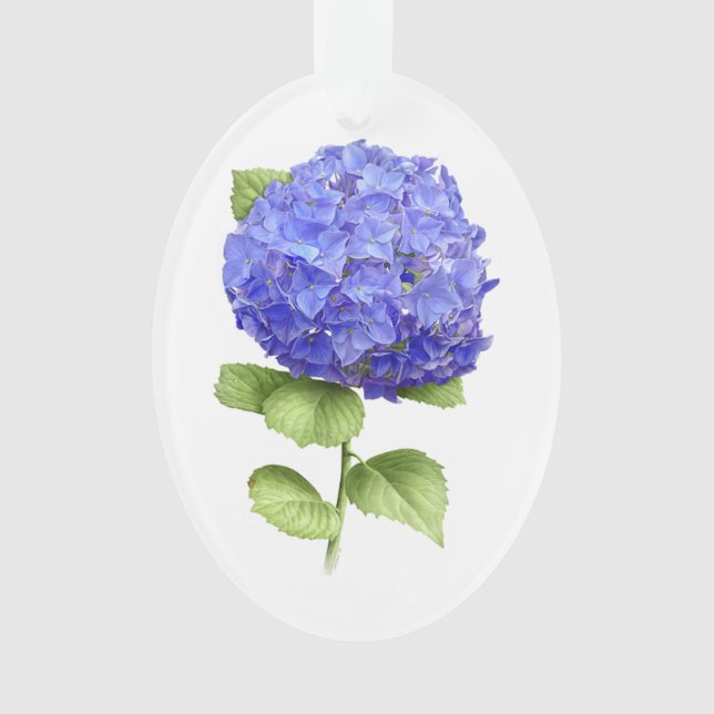 Adorno Hydrangea azul (Anverso)
