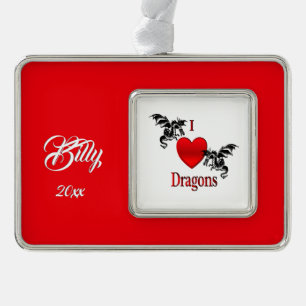 Adorno I Heart Dragons Nombre y fecha