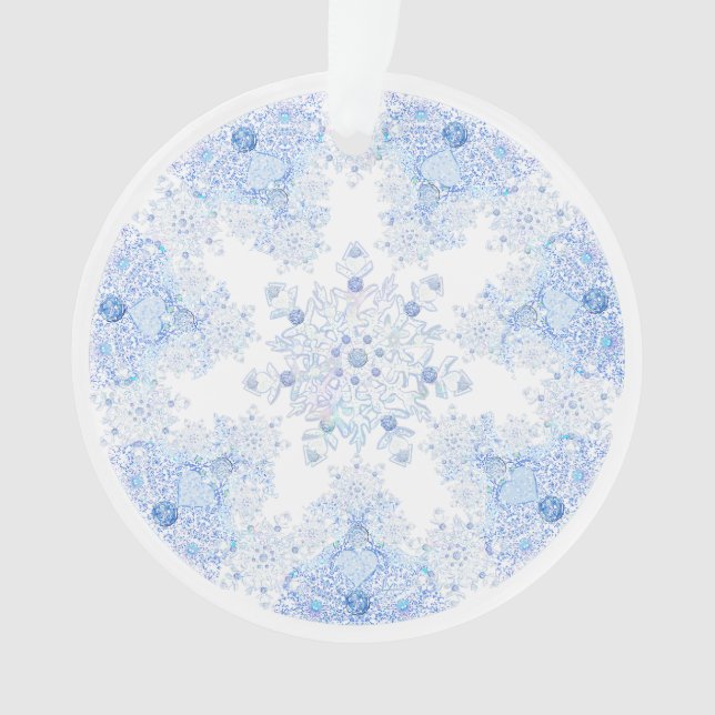 Adorno Ice Blue Snowflake (Anverso)