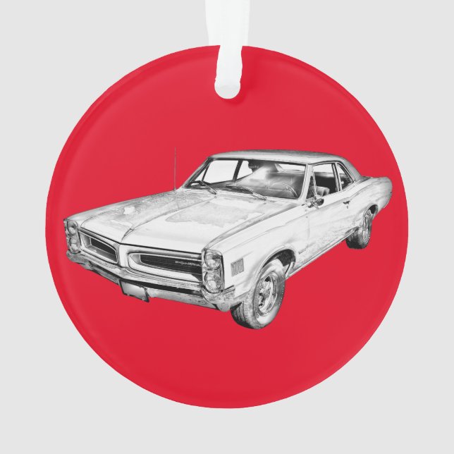 Adorno Ilustracion 1966 del coche del músculo de Pontiac (Reverso)