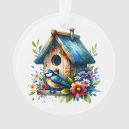 Adorno Ilustracion acuarela de Navidades de Birdhouse