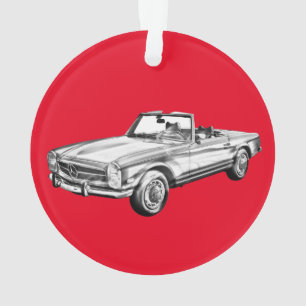 Adorno Ilustracion de coche convertible Mercedes Benz 280