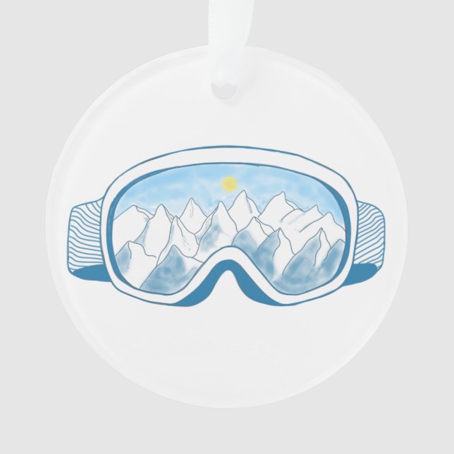 Adorno Ilustracion Goggles de Ski Mountain (Anverso)
