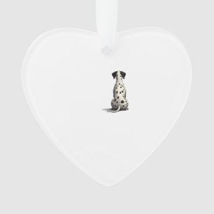 Adorno Ilustración minimalista de perro dálmata vintage d