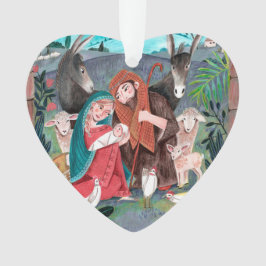 Adorno Ilustración religiosa de Navidad adorable del naci