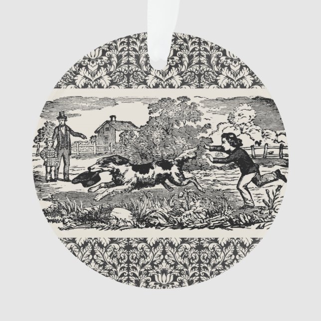 Adorno Ilustracion victoriano de arte mascota antiguo (Anverso)