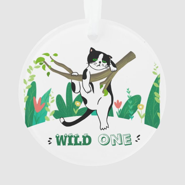 Adorno Imagen personalizada de Wild One Cute Kitty (Reverso)