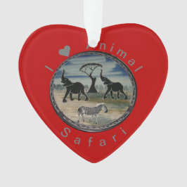 Adorno Impresión de elefantes africanos