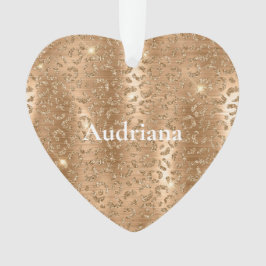 Adorno Impresión de leopardo Purpurina de oro de Glam