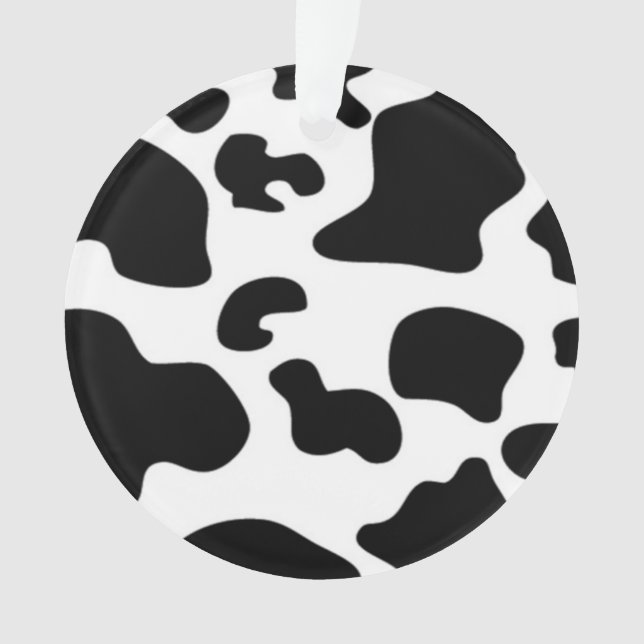 Adorno Impresión de vaca en blanco y negro (Anverso)