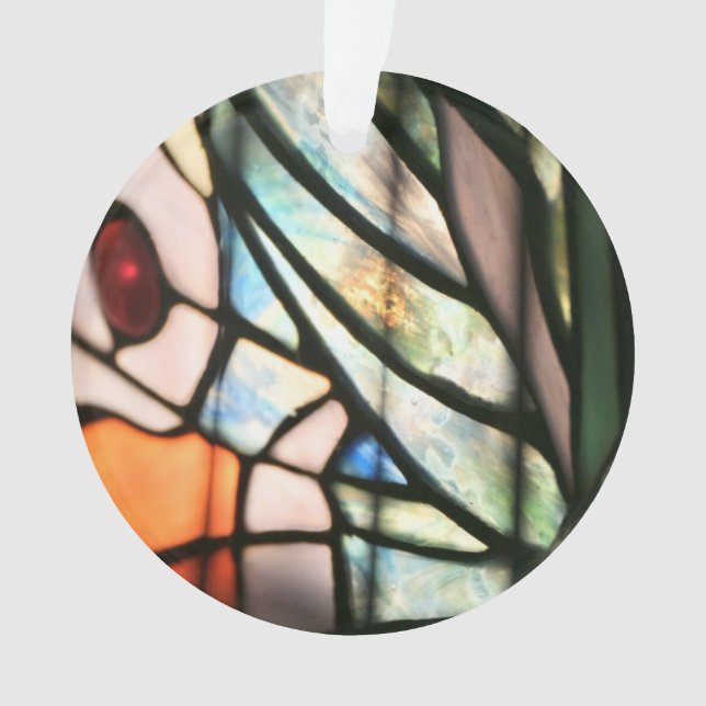 Adorno Impresión de vidrio manchado de mariposa (Anverso)