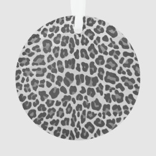 Adorno Impresión gris claro y gris claro de leopardo