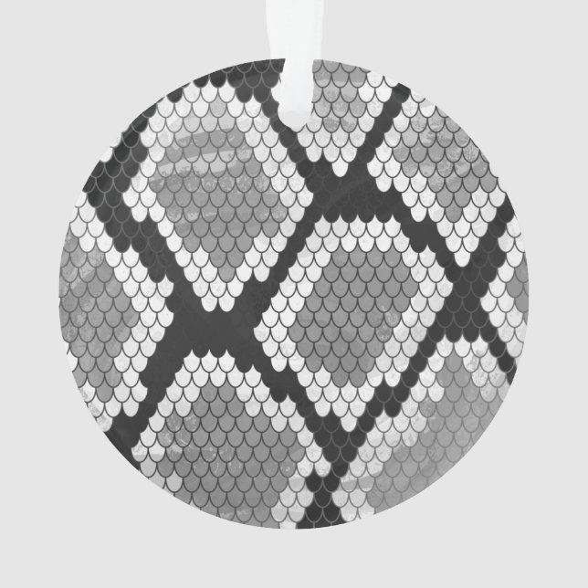 Adorno Impresión gris y gris claro de serpiente (Reverso)