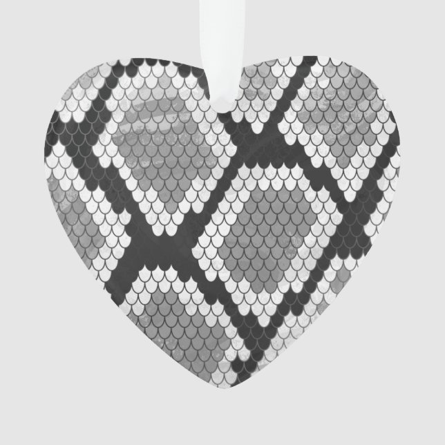 Adorno Impresión gris y gris claro de serpiente (Anverso)