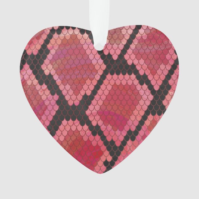 Adorno Impresión negra y roja de serpientes (Anverso)