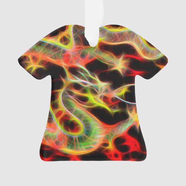 Adorno Impresionante incendio dragón en energía afortunad (Anverso)