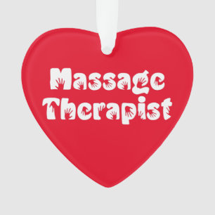 Adorno Impresiones de mano de terapeuta de masaje