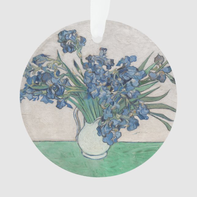 Adorno Impresionismo de la pintura Van Gogh Iris Vase (Anverso)