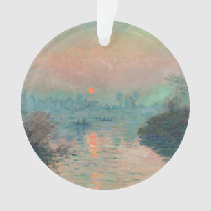 Adorno Impresionismo de Monet Sunset Seine Bella Artes