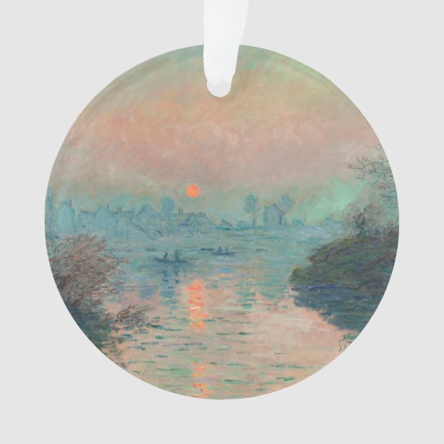 Adorno Impresionismo de Monet Sunset Seine Bella Artes (Anverso)