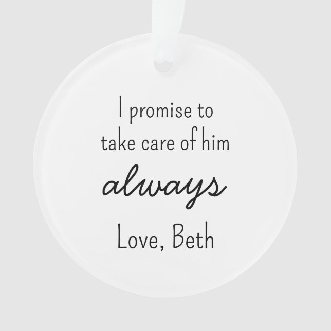 Adorno In-Law custom Ornament - Personalized Wedding Keep (Anverso)