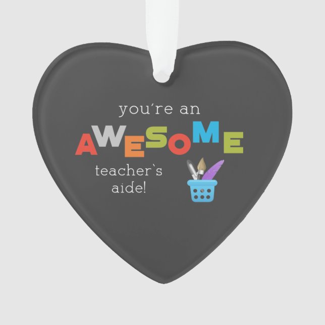 Adorno Increíble Día de Apreciación de Maestros Asistente (Anverso)