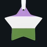 Adorno Indicador de género<br><div class="desc">Esta bandera representa a personas cuya identidad de género no pertenece exclusivamente al masculino o al femenino. Hay tres colores principales. Lavender simboliza la androginia o la rareza,  el blanco representa la identidad de género y el verde representa a las personas con identidades no binarias.</div>