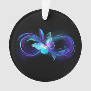 Adorno Infinito brillante con mariposa mágica