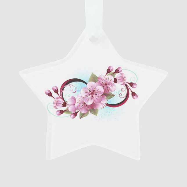 Adorno Infinito con las flores de flores de Sakura Blosso (Anverso)