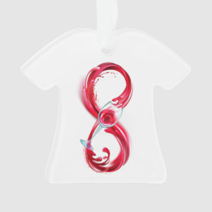 Adorno Infinito con vino Rojo