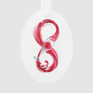 Adorno Infinito con vino Rojo