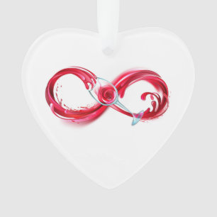 Adorno Infinito con vino Rojo