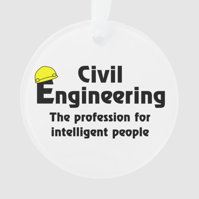 Adorno ingeniero civil inteligente (Anverso)
