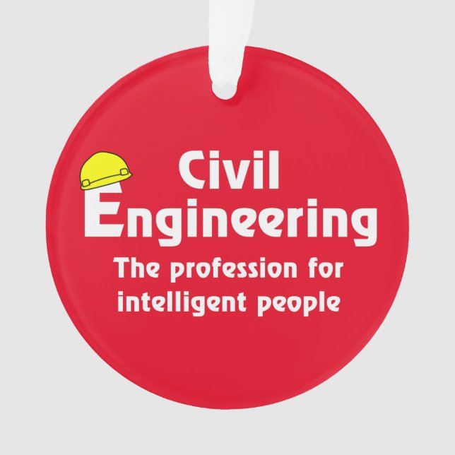 Adorno ingeniero civil inteligente (Anverso)