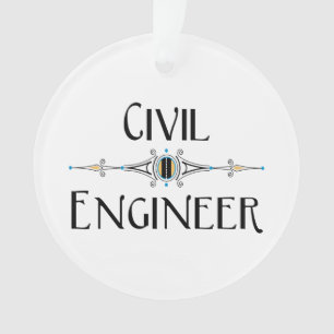 Adorno Ingeniero Civil Línea Decorativa